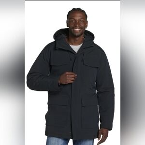 Men's Black Hooded Parka